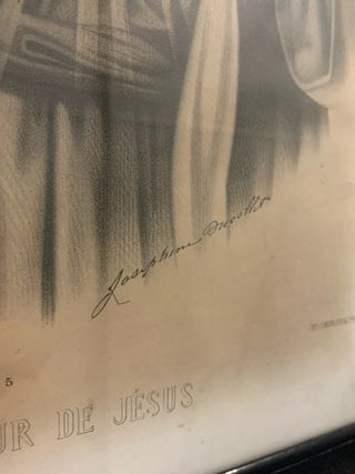 Antico Quadro Sacro Cuore di Gesù