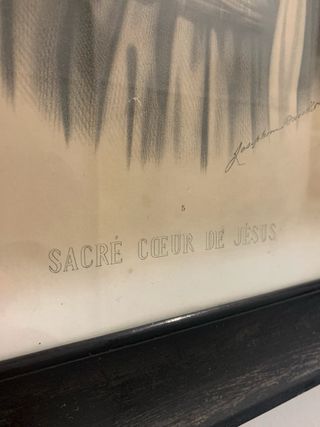 Antico Quadro Sacro Cuore di Gesù