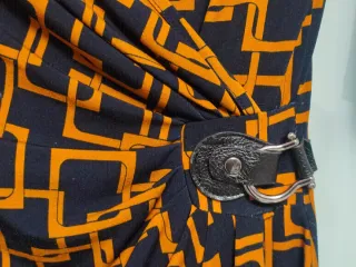 Vestido Promod Talla S Negro Naranja