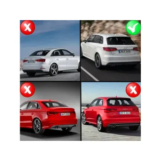 Difusor trasero Audi A3 8V Sportback 3 y 5 Puertas