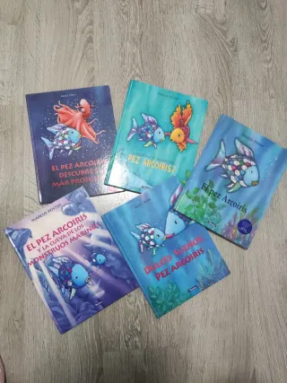 5 libros del Pez arcoiris, en perfecto estado