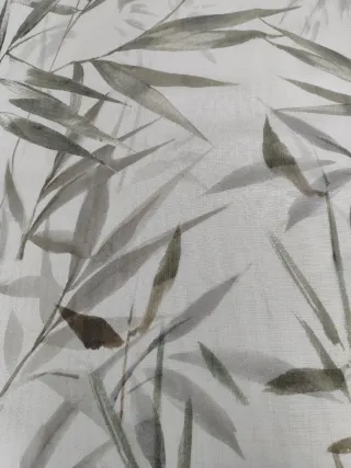 Retal tela para visillos lino y algodón bambú