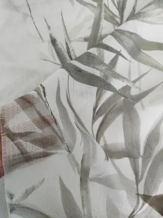 Retal tela para visillos lino y algodón bambú