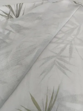 Retal tela para visillos lino y algodón bambú