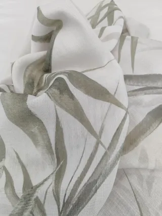 Retal tela para visillos lino y algodón bambú