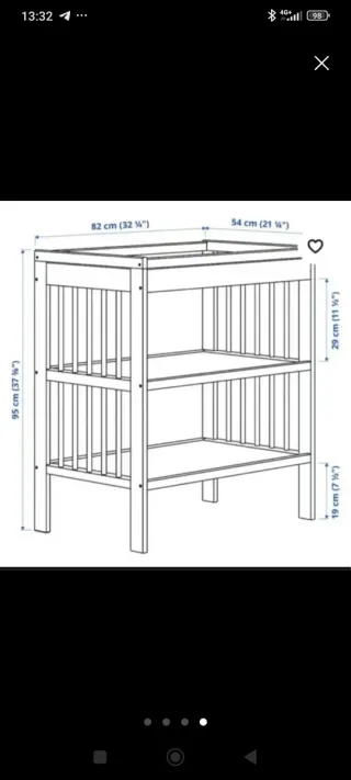 Cambiador Blanco Ikea Gulliver