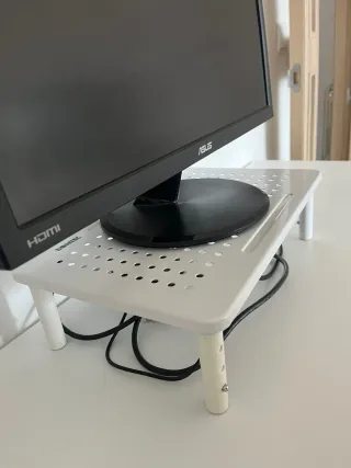 Soporte Monitor Ajustable BONTEC Blanco