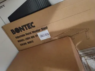 Soporte Monitor Ajustable BONTEC Blanco