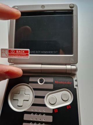 Game Boy Advance SP NES IPS V5 Plata