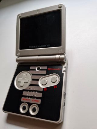 Game Boy Advance SP NES IPS V5 Plata