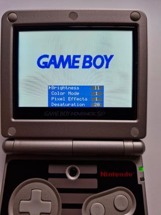 Game Boy Advance SP NES IPS V5 Plata