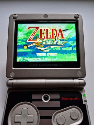 Game Boy Advance SP NES IPS V5 Plata