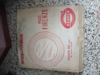 Specchio rotondo anni '70 blu