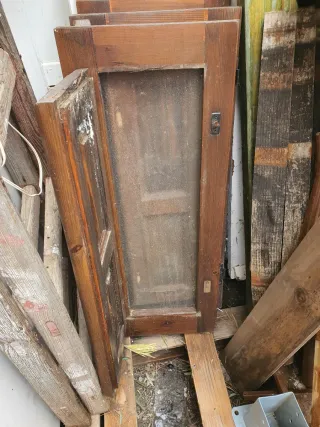 3 Ventanas Madera Maciza 98x35cm