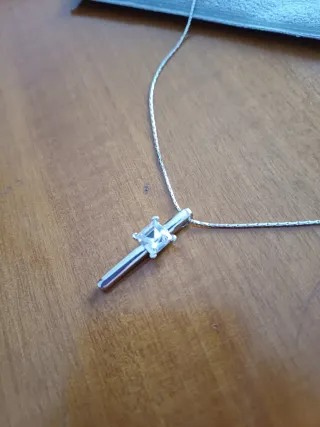 Collana Swarovski con cristallo quadrato