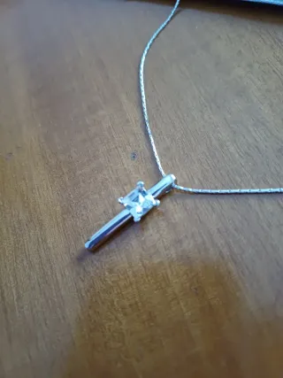 Collana Swarovski con cristallo quadrato