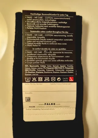 Calcetines Falke Hombre Talla 43 44 45 46 Negros