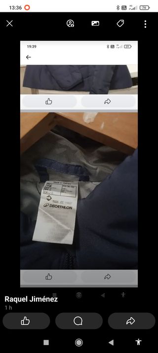 Chaqueta Quechua Mujer Azul Talla M