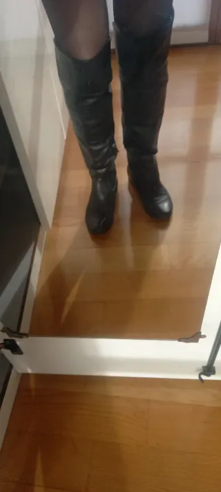 Stivali in pelle neri