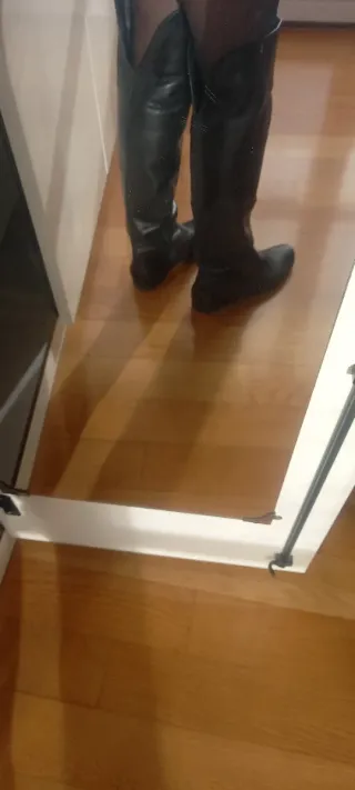 Stivali in pelle neri