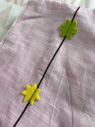 Cortinas infantiles rosas con estrellas