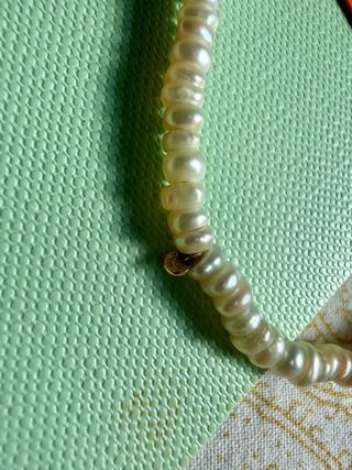 Pulsera Tous perlas y oso oro