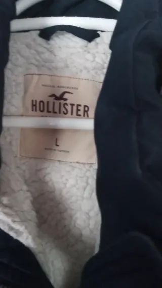 Chaqueta Hollister borreguito azul T.m/L