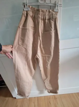 Pantalón mujer beige
