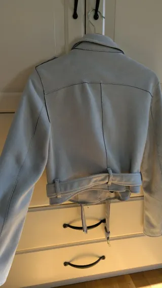 Chaqueta ante azul gris M