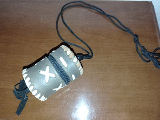 Colgante porta objetos artesanal tipo étnico