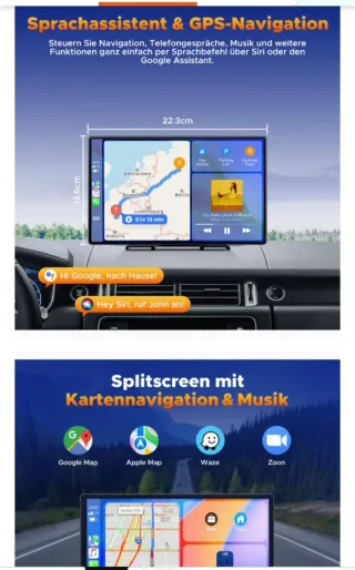 Pantalla Carplay Android Auto Inalámbrica