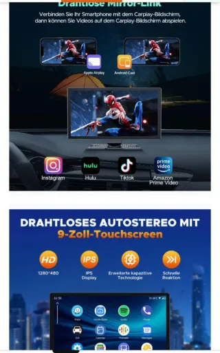 Pantalla Carplay Android Auto Inalámbrica