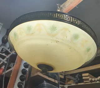 2 Lampade da Soffitto in Cristallo e Metallo