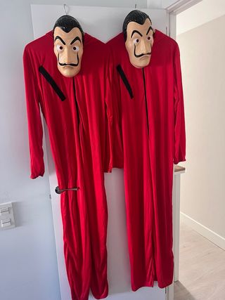 Pack 2 Disfraces La Casa de Papel Adulto + máscara