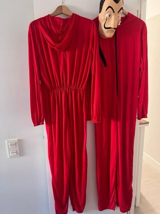 Pack 2 Disfraces La Casa de Papel Adulto + máscara