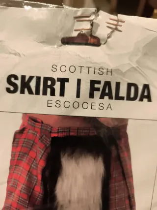 Falda escocesa hombre talla única nueva