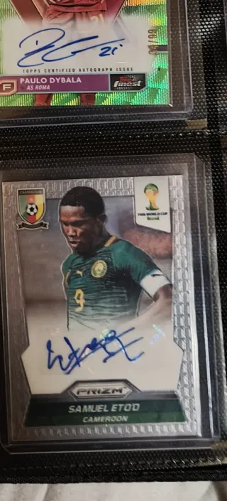 Tarjeta Samuel Eto'o Autografiada Panini Prizm