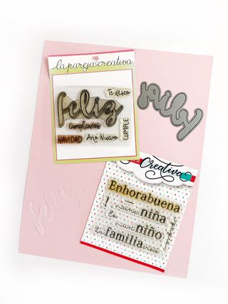 Sellos y troquel de frases variadas