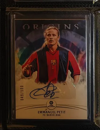 Tarjeta de Futbol Emmanuel Petit Autografiada