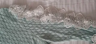 Jersey de lana azul y blanco