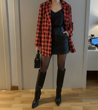 Americana Blazer Tweed a Quadri Stradivarius Taglia L