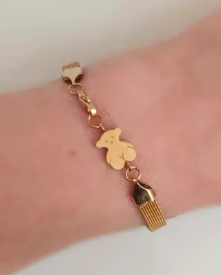 Pulsera Malla Acero Rosa.