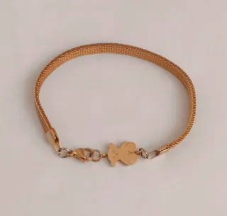 Pulsera Malla Acero Rosa.