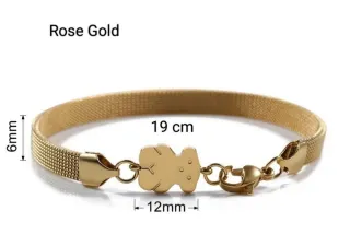 Pulsera Malla Acero Rosa.