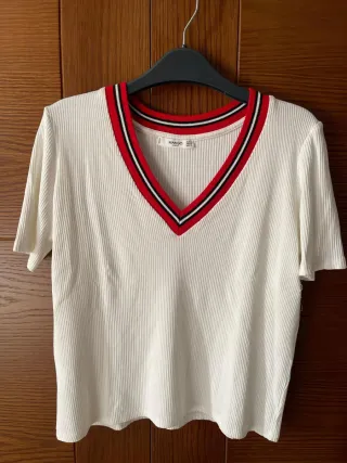 Blusa Mango Blanca Talla M