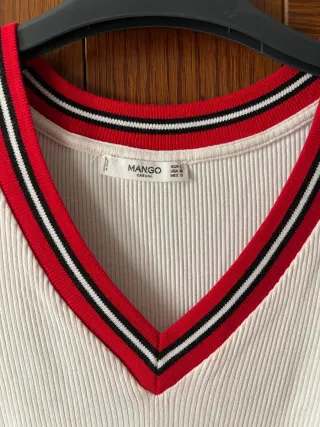 Blusa Mango Blanca Talla M