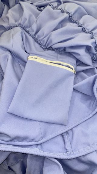 Vestido flamenca canastero azul