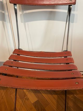 Sedie Zanotta Celestina in cuoio e metallo