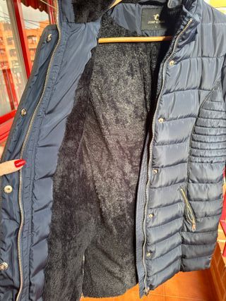 Plumífero señora azul