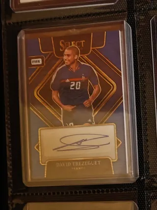 Tarjeta de fútbol David Trezeguet autografiada